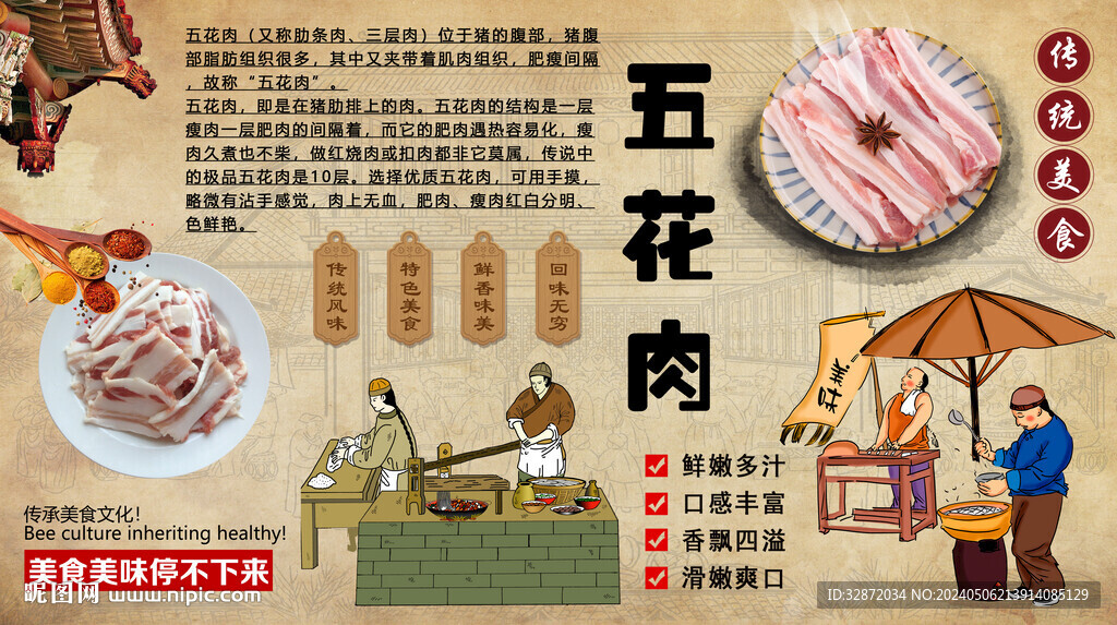五花肉背景墻