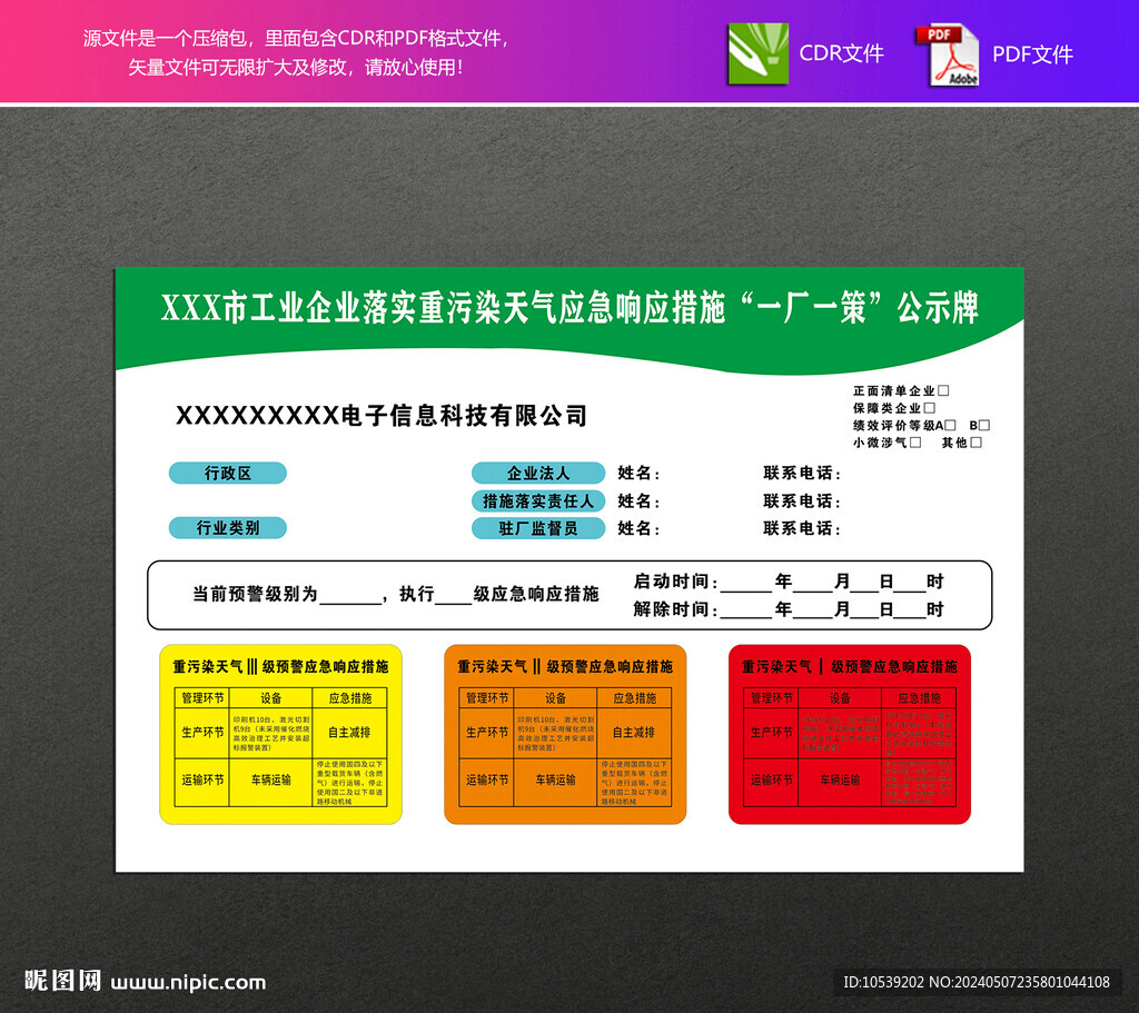 一廠一策公示牌