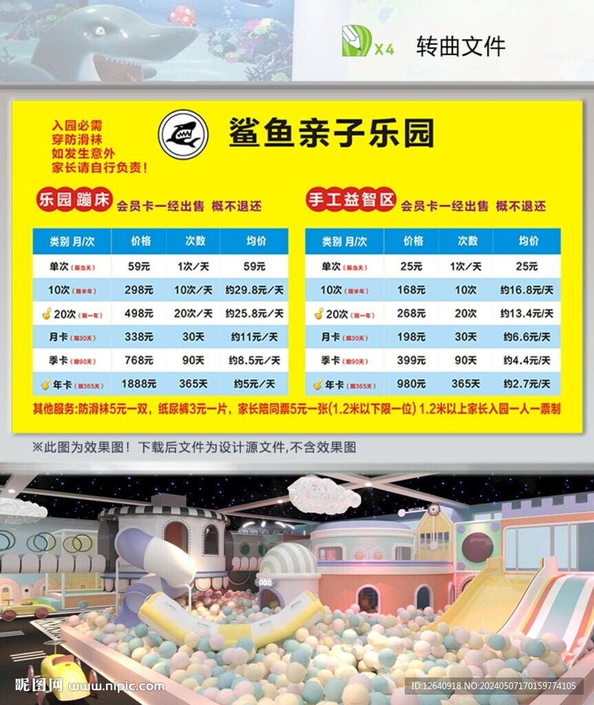 鯊魚親子樂園價目表