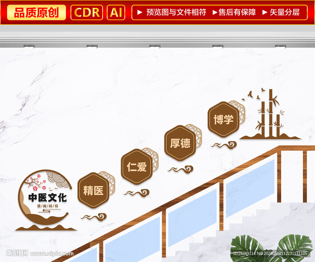 中醫(yī)文化樓梯文化墻