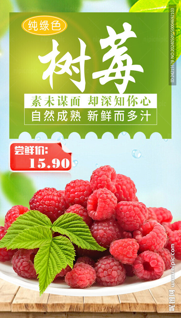 新鮮樹莓海報(bào)