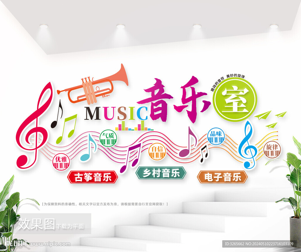 音樂室標語文化墻圖片