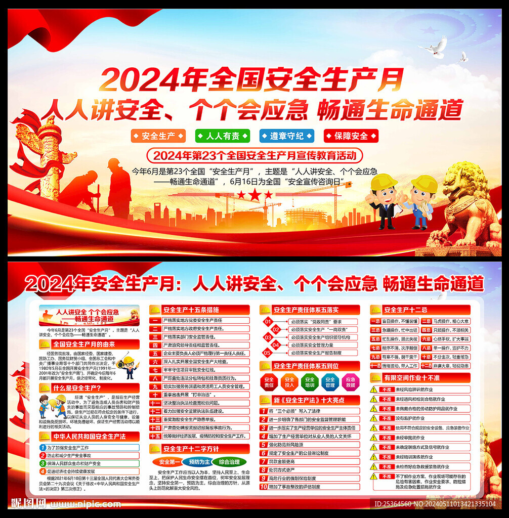 2024年全國安全月展板海報