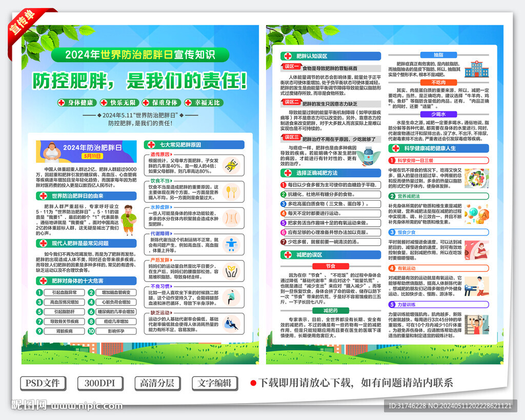 肥胖日宣傳單