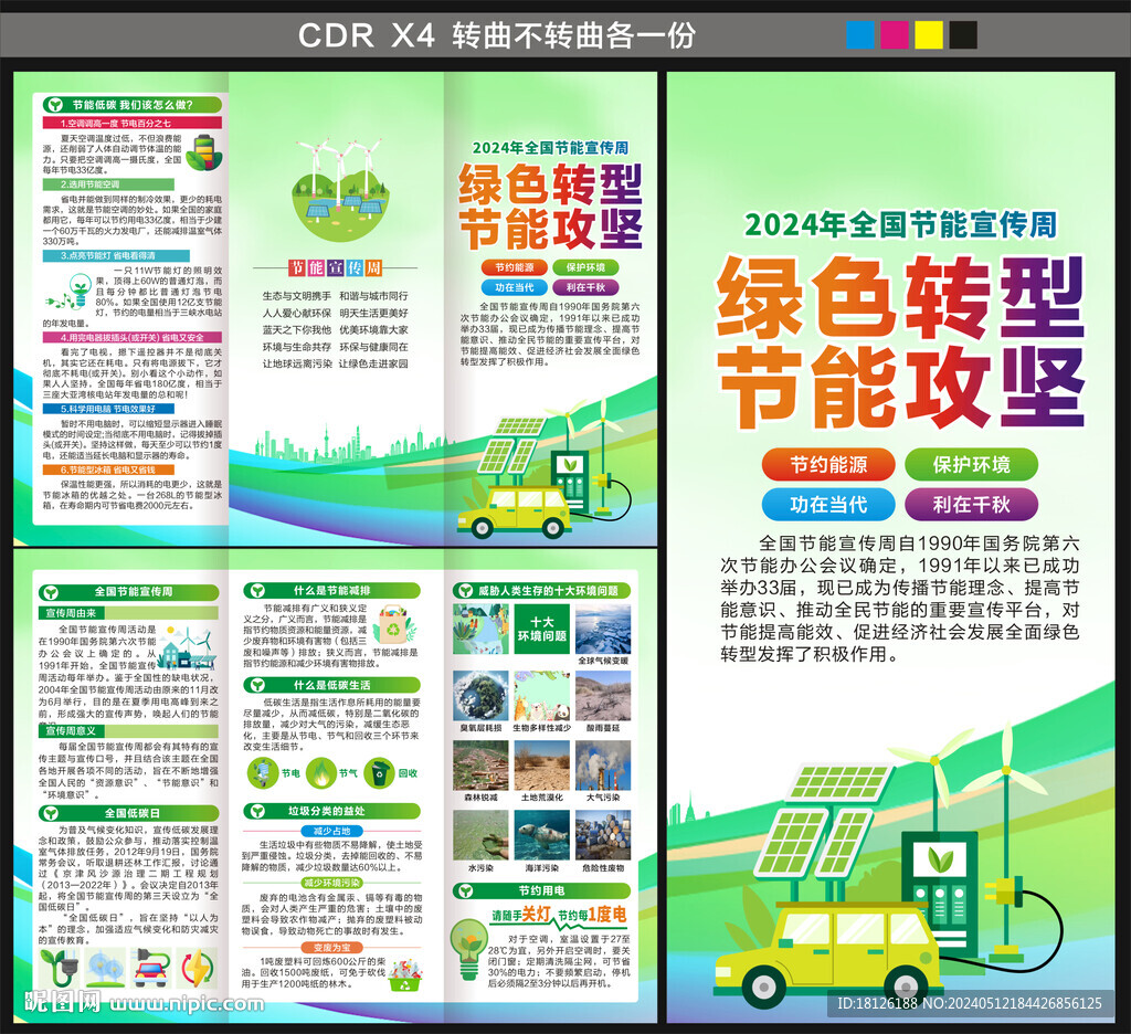 2024年全國節(jié)能宣傳周三折頁