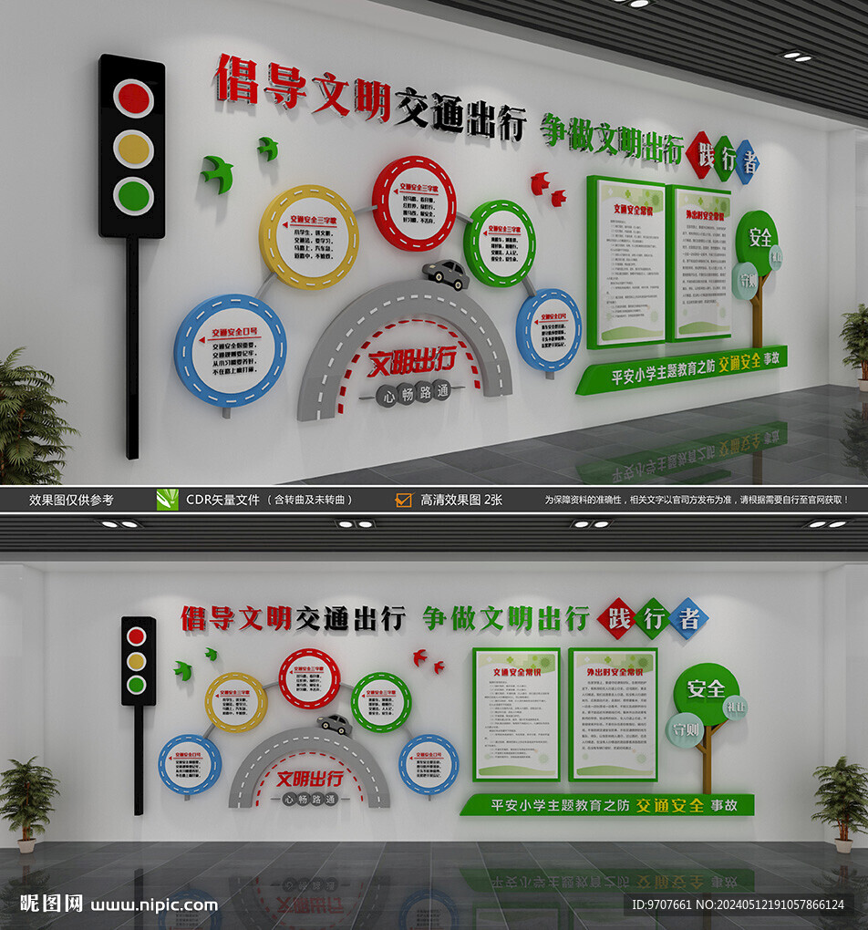 小學生校園交通安全常識文化墻