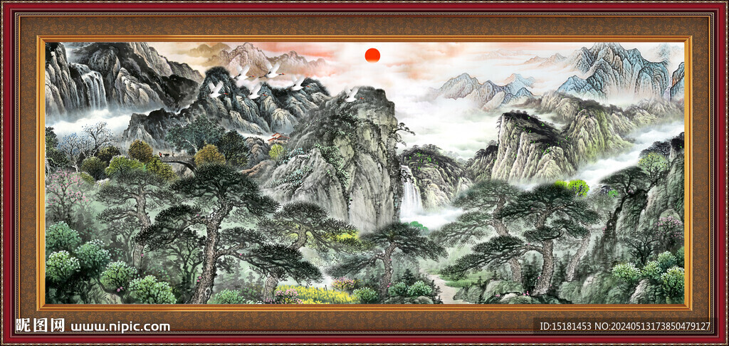國(guó)畫(huà)山水風(fēng)景 
