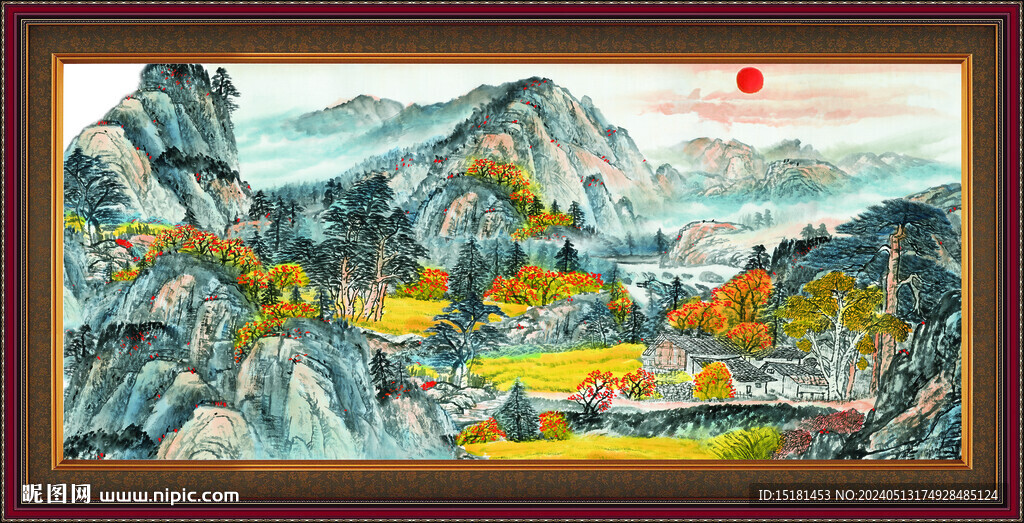 國畫山水風(fēng)景