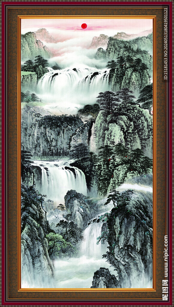 國畫山水風景
