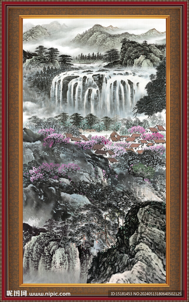 國畫山水風景
