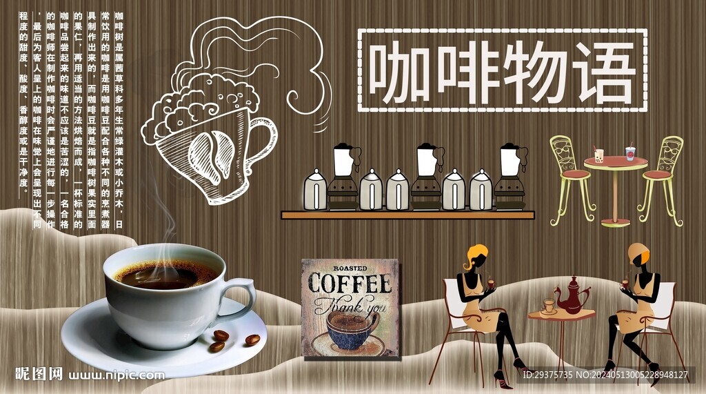 咖啡物語背景墻