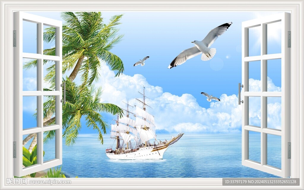 3D立體假窗海景