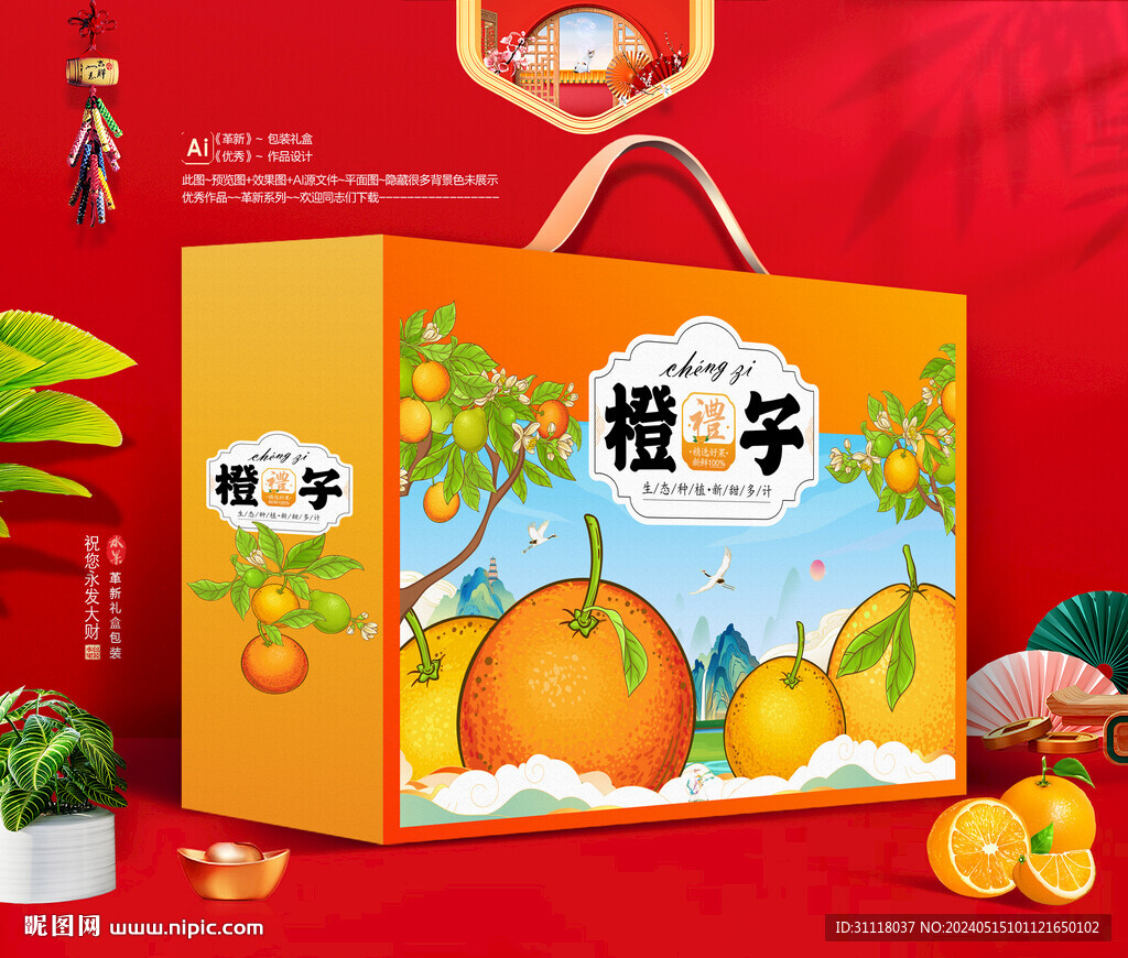 橙子禮盒 臍橙包裝