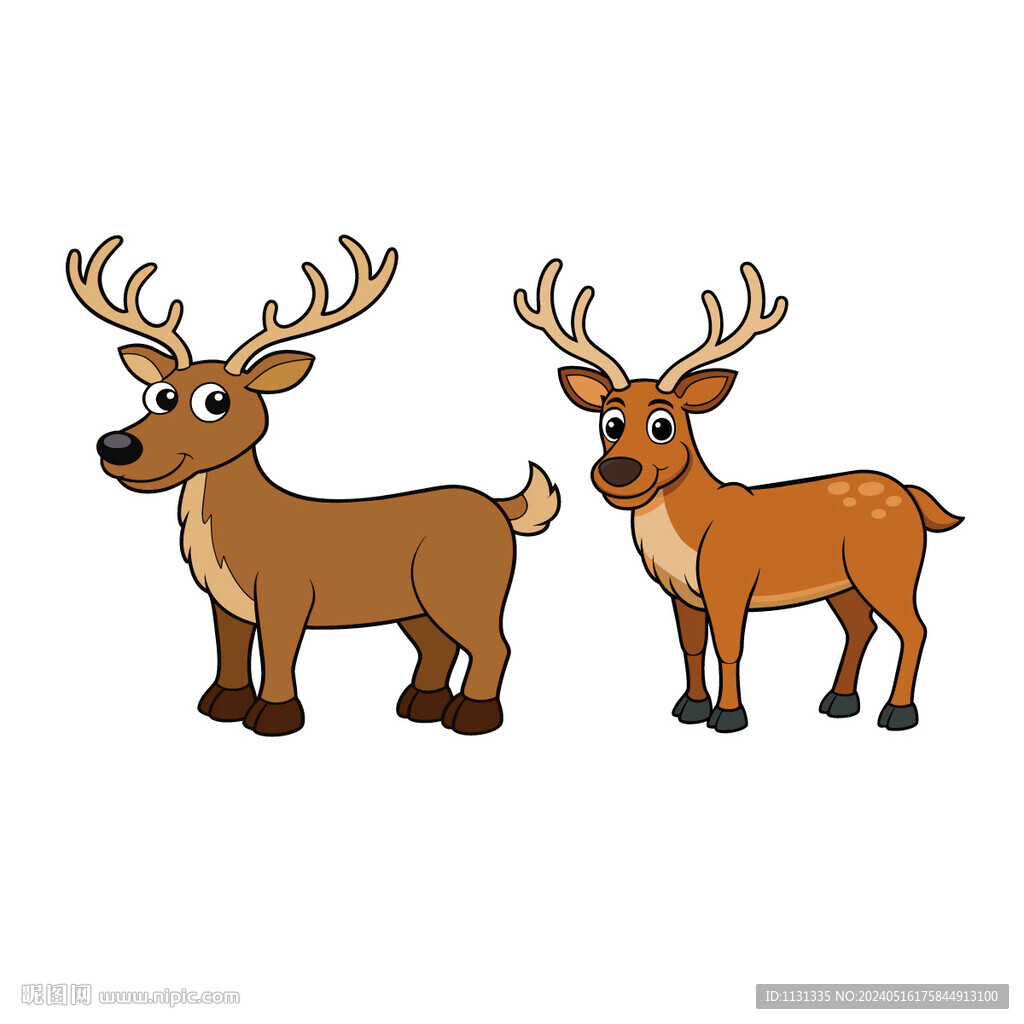 矢量動物鹿雄鹿