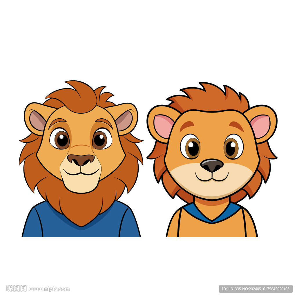 矢量動物獅子頭像