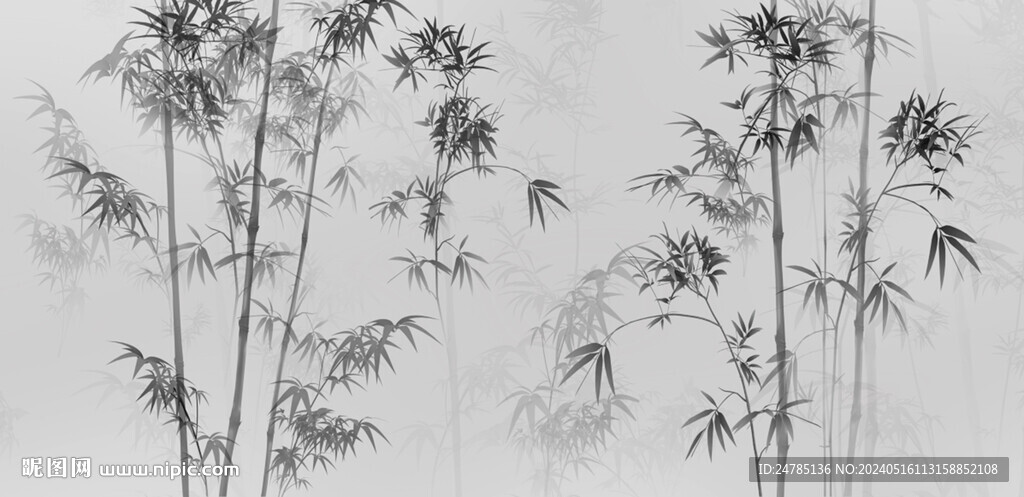 水墨竹子背景