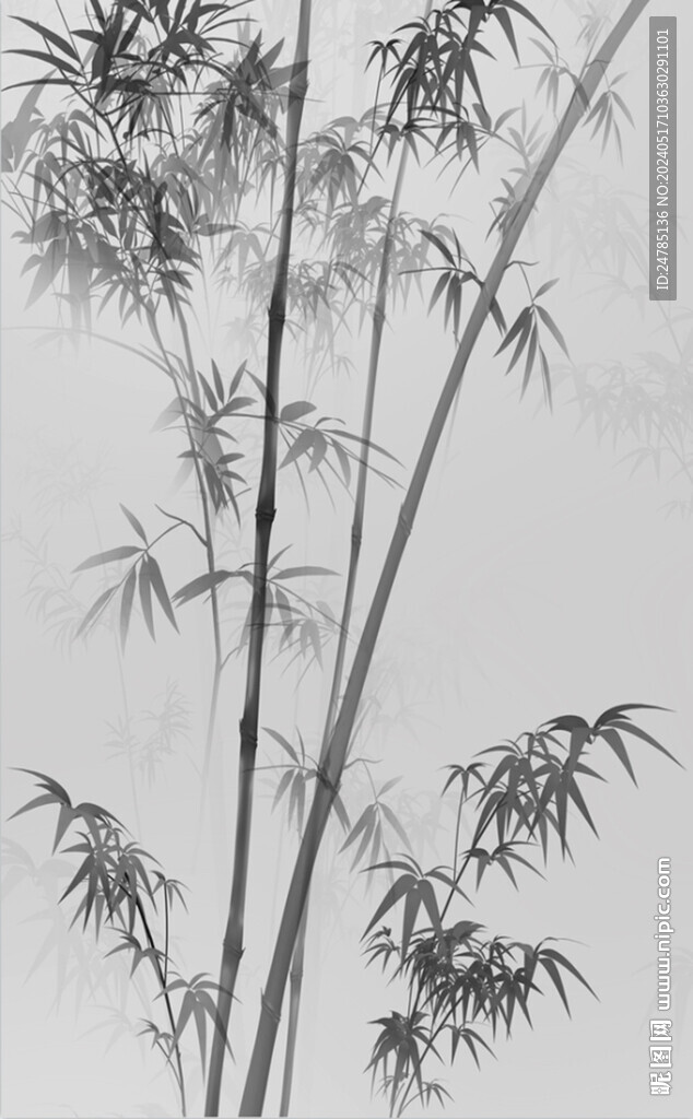 水墨竹子背景
