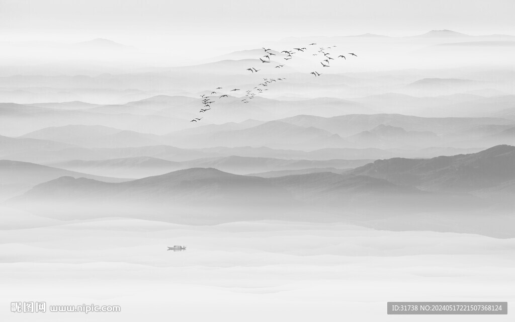 山水水墨畫(huà)山水風(fēng)景