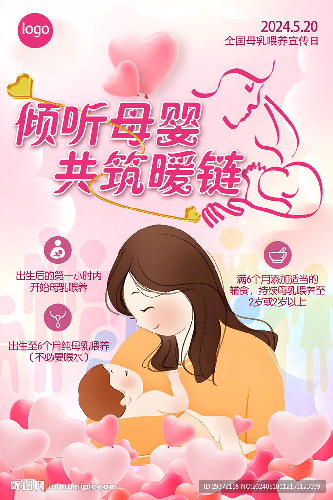 2024全國母乳喂養(yǎng)宣傳日海報
