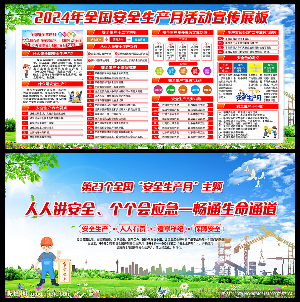 2024年安全月展板