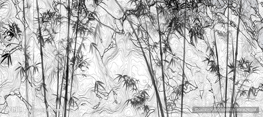 水墨竹子背景