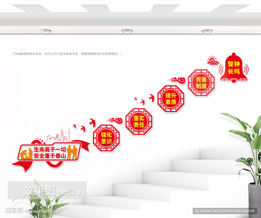 安全生產(chǎn)樓梯文化墻圖片