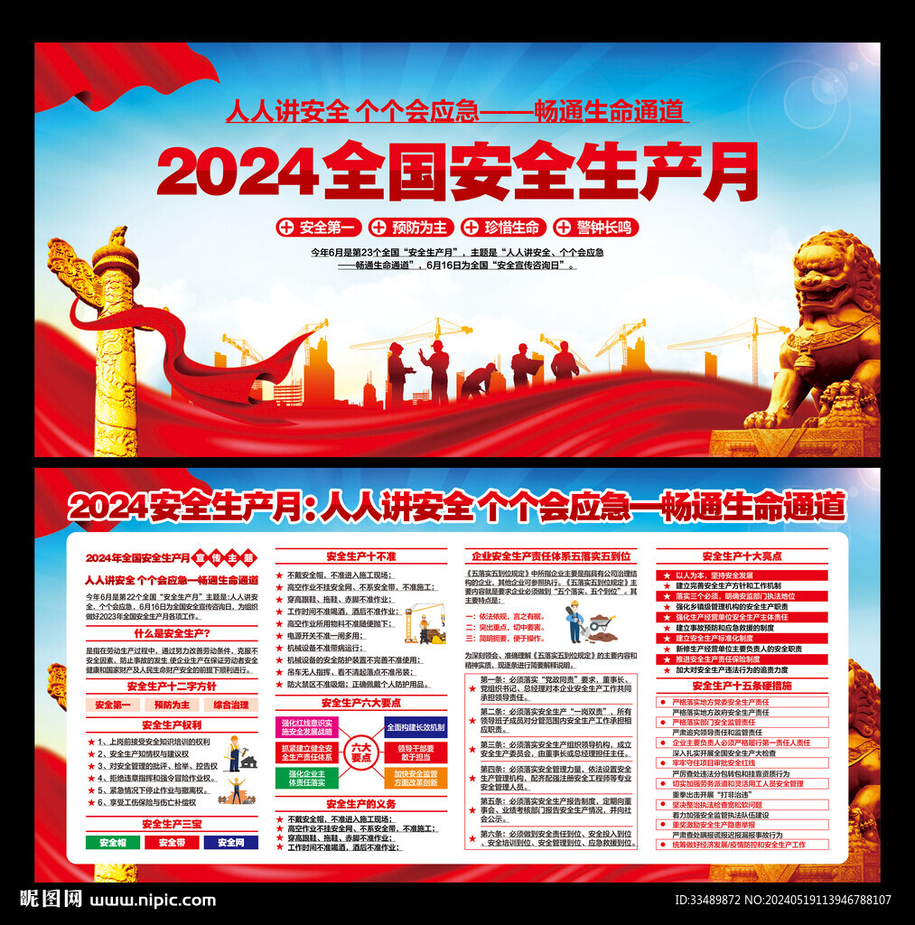2024安全月展板
