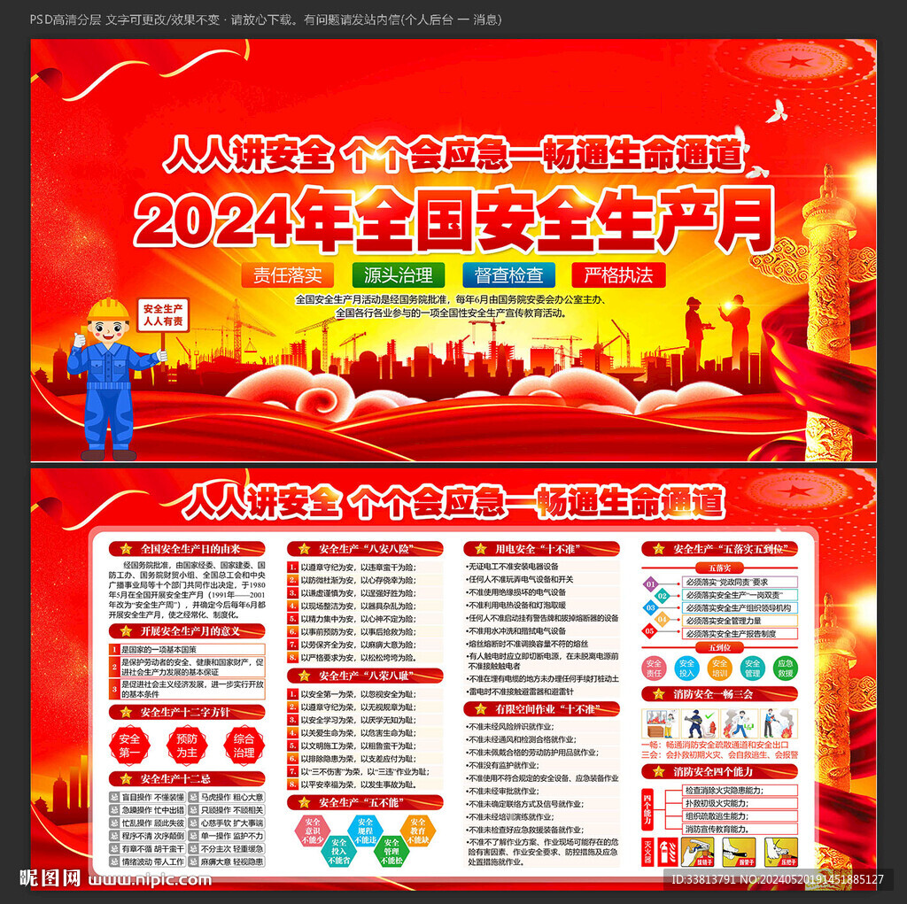 2024年安全月海報掛圖