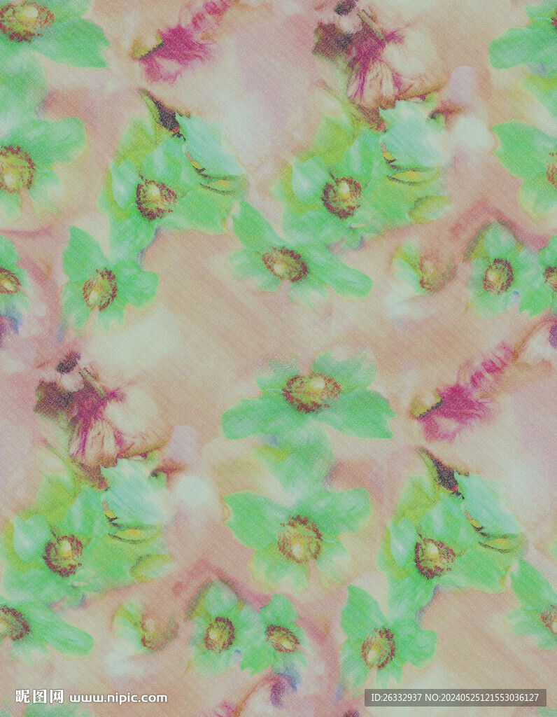 水彩花