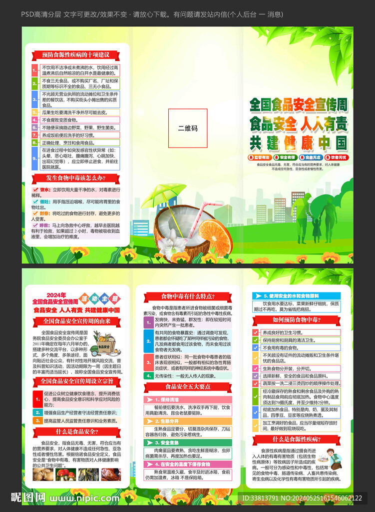 全國食品安全宣傳周三折頁