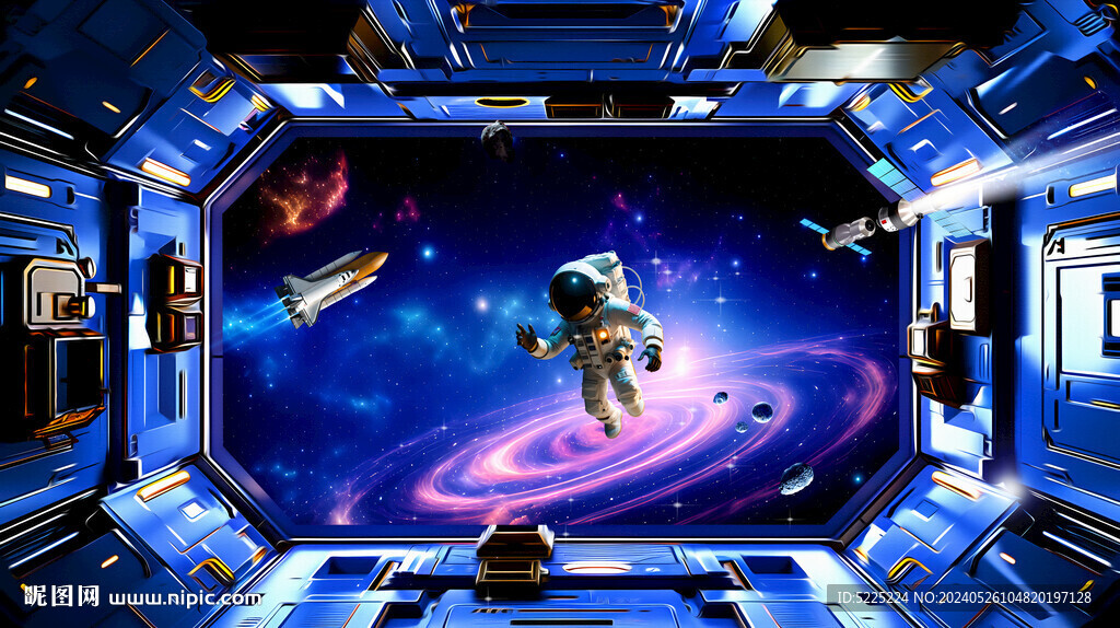 星空旋渦黑洞空間站