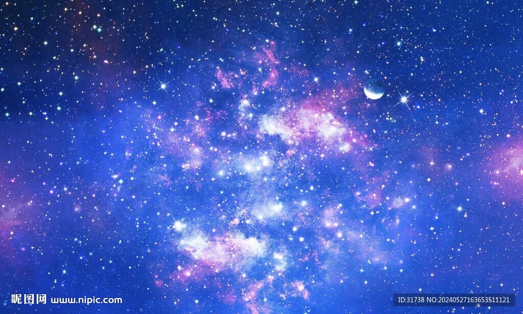 藍(lán)色宇宙星空背景圖