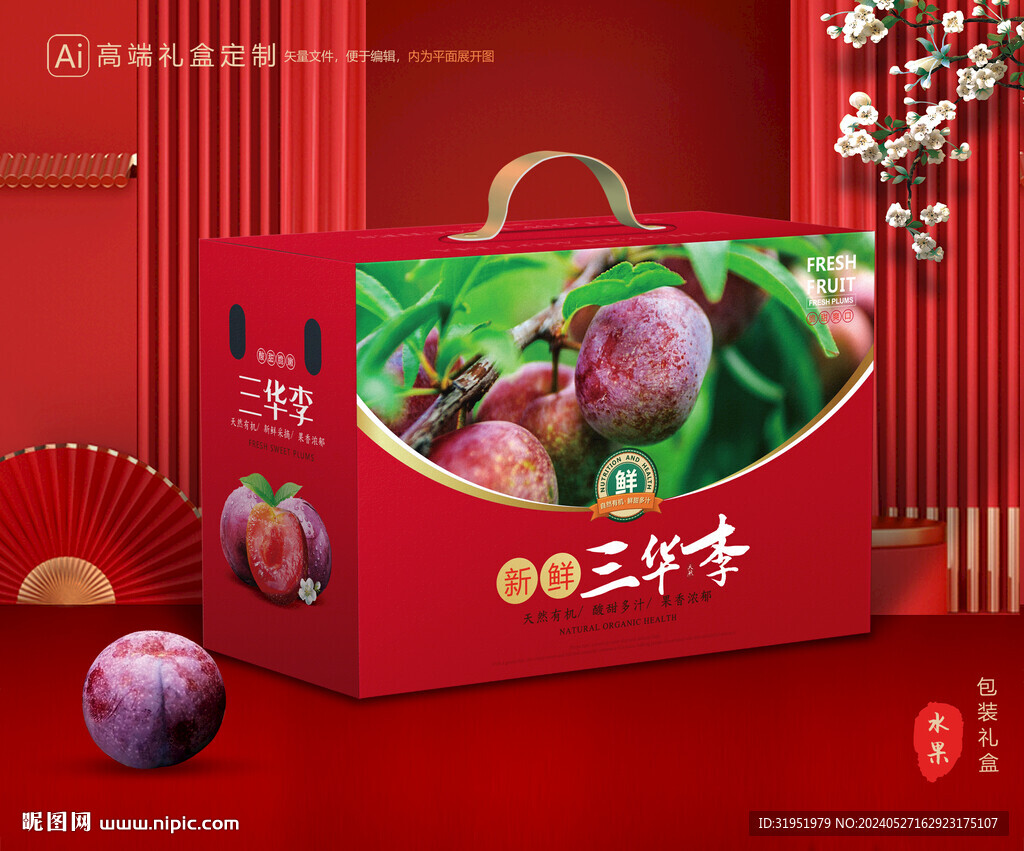 李子包裝 三華李禮盒
