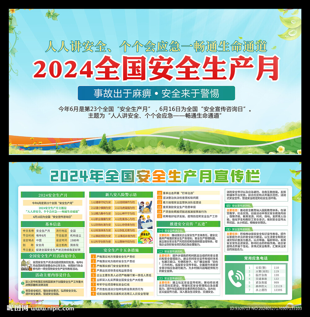 2024安全生產(chǎn)月展板