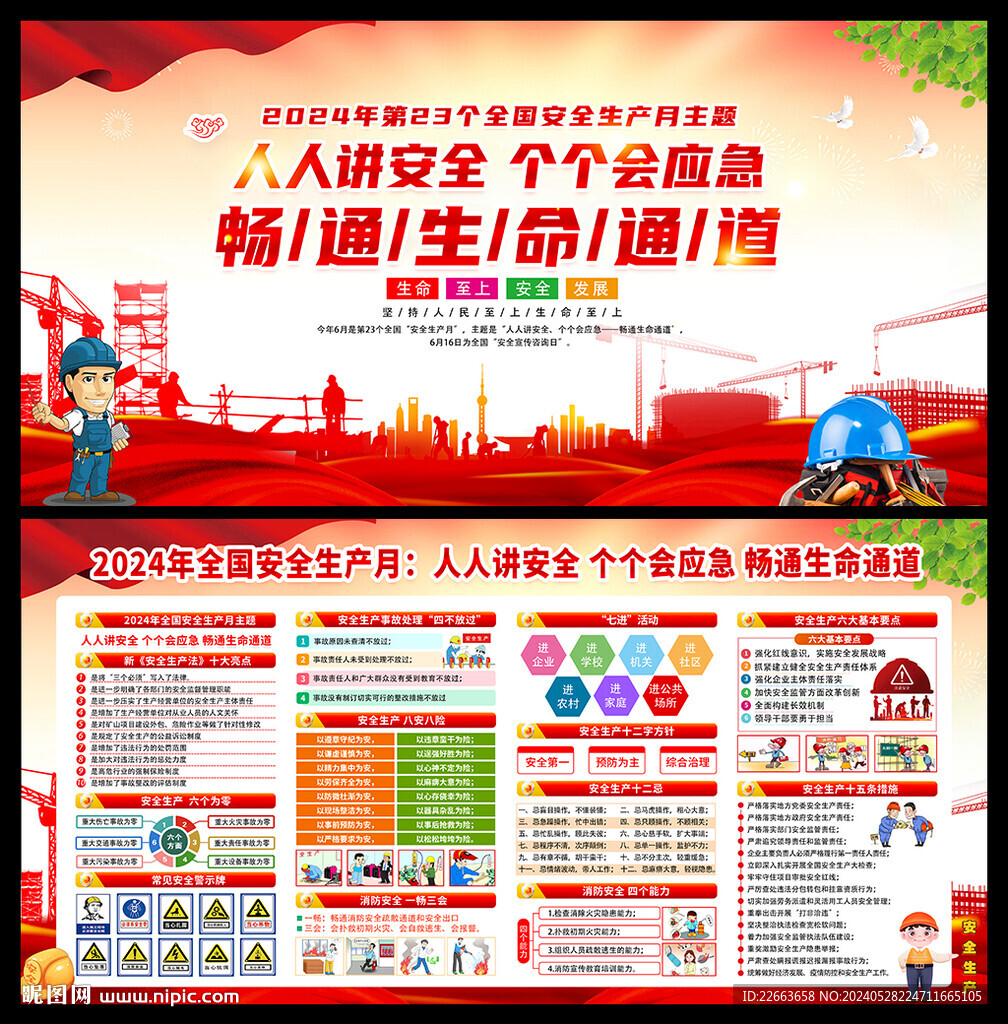 2024年安全生產(chǎn)月海報展板