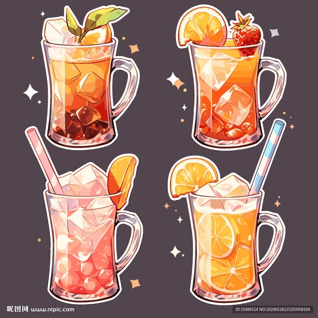 果汁橙汁烏龍茶果茶