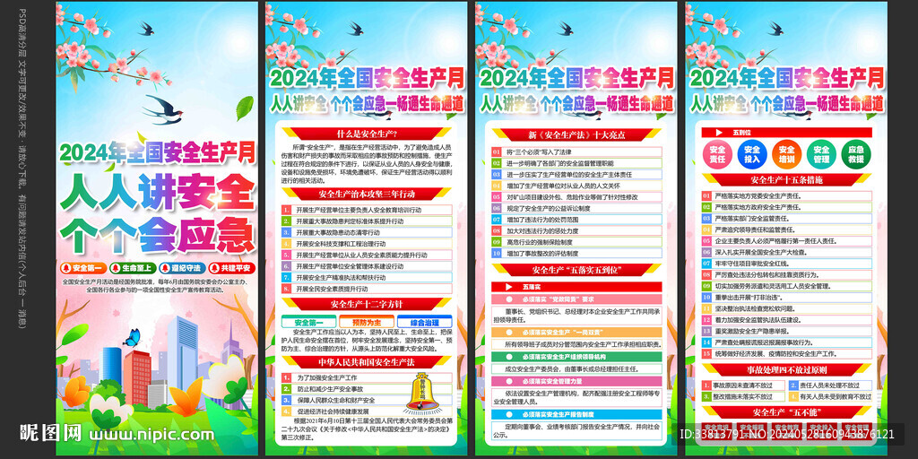2024年安全生產月展板