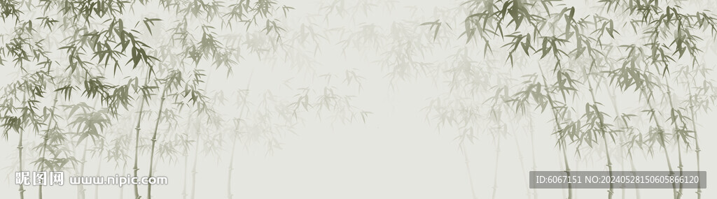 巨幅水墨竹子背景墻