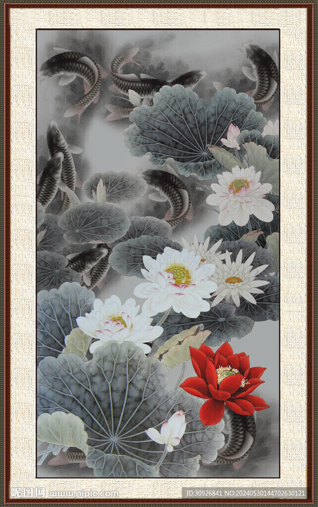 水墨荷花