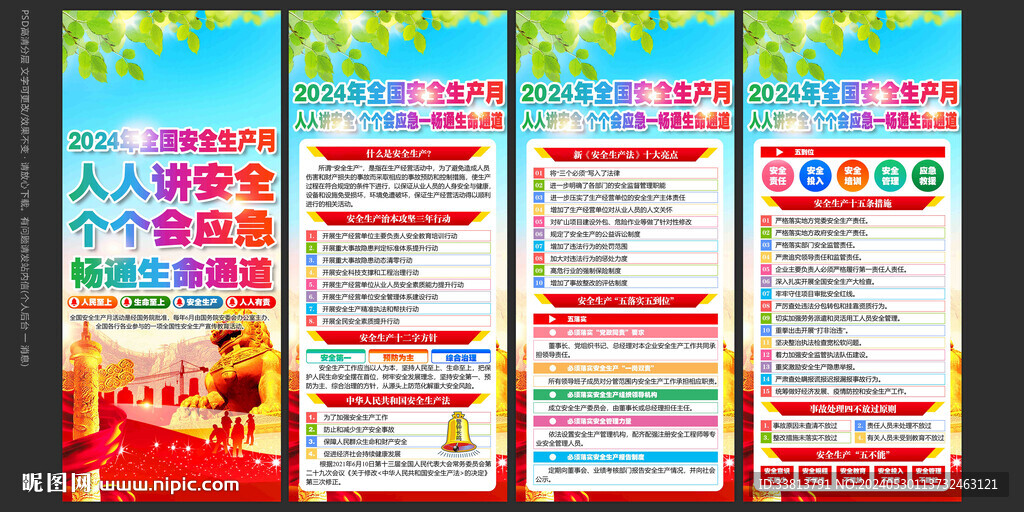 2024年安全月展板