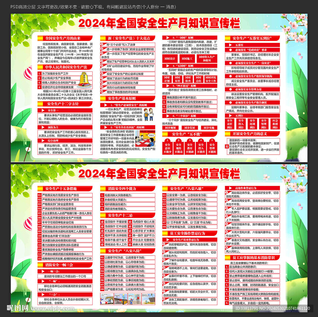 2024年安全月海報展板