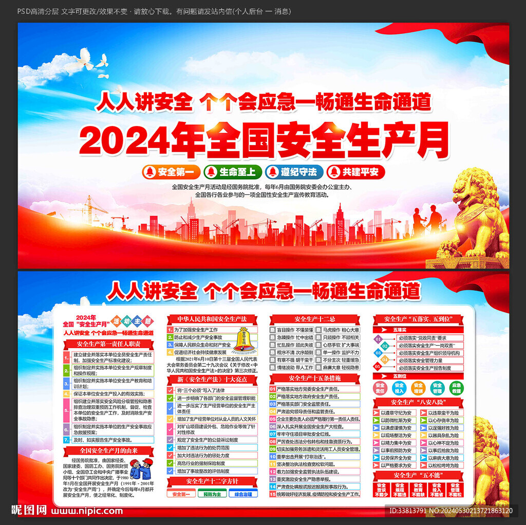 2024年安全月海報展板