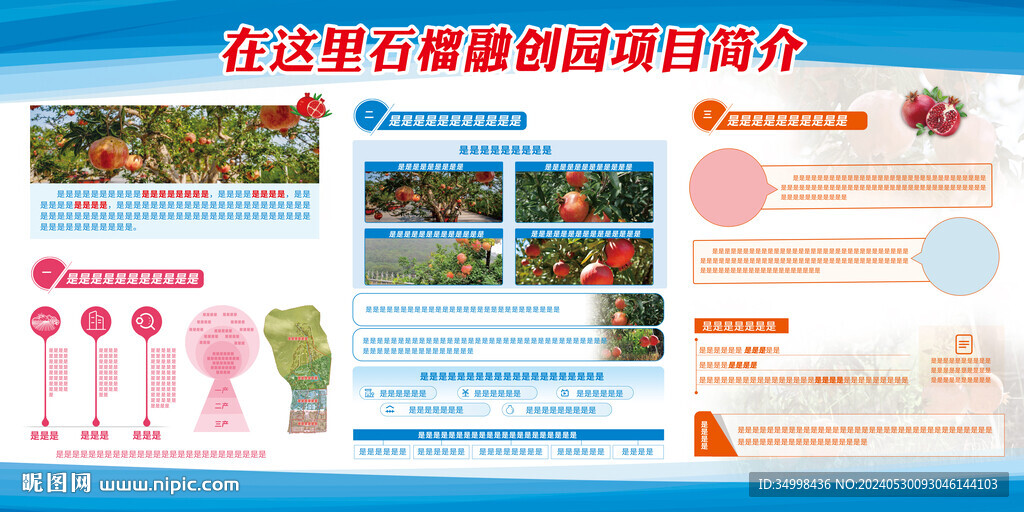 果蔬種植園介紹展板