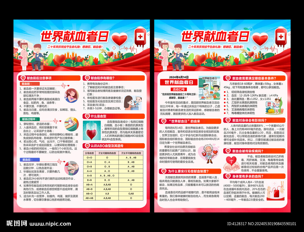 世界獻血者日宣傳單
