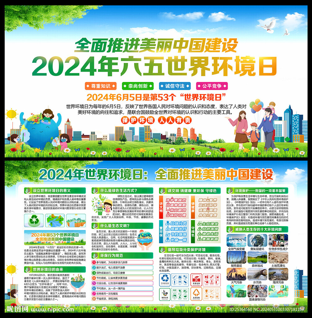 2024年六五環(huán)境日宣傳欄展板