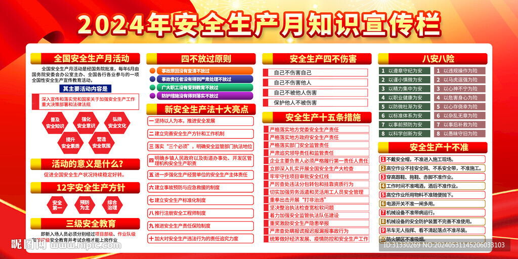 安全生產(chǎn)月宣傳欄