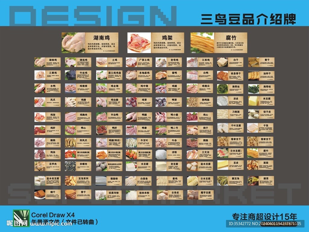 三鳥(niǎo)豆制品介紹牌