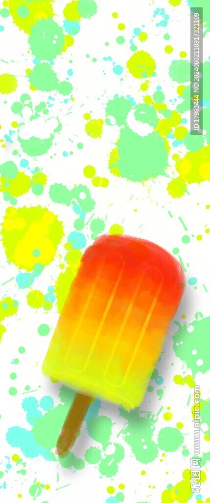 清涼一夏雪糕手繪手機壁紙
