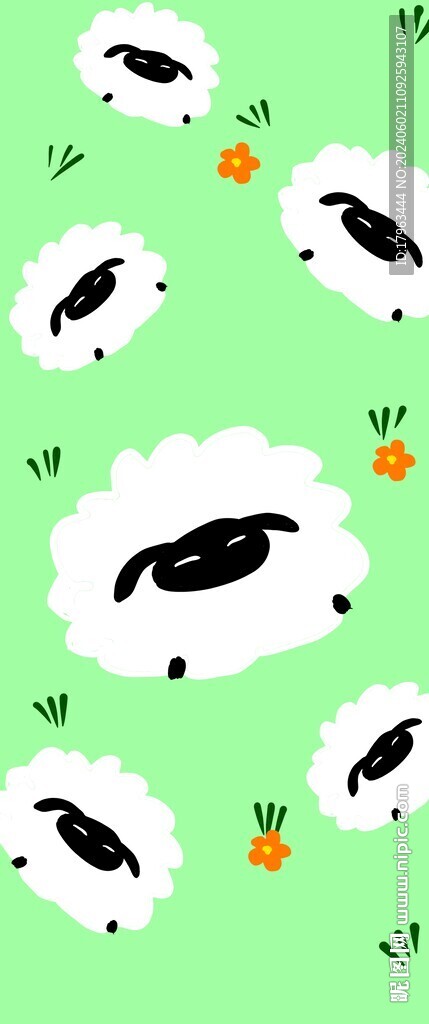 小羊手繪手機壁紙