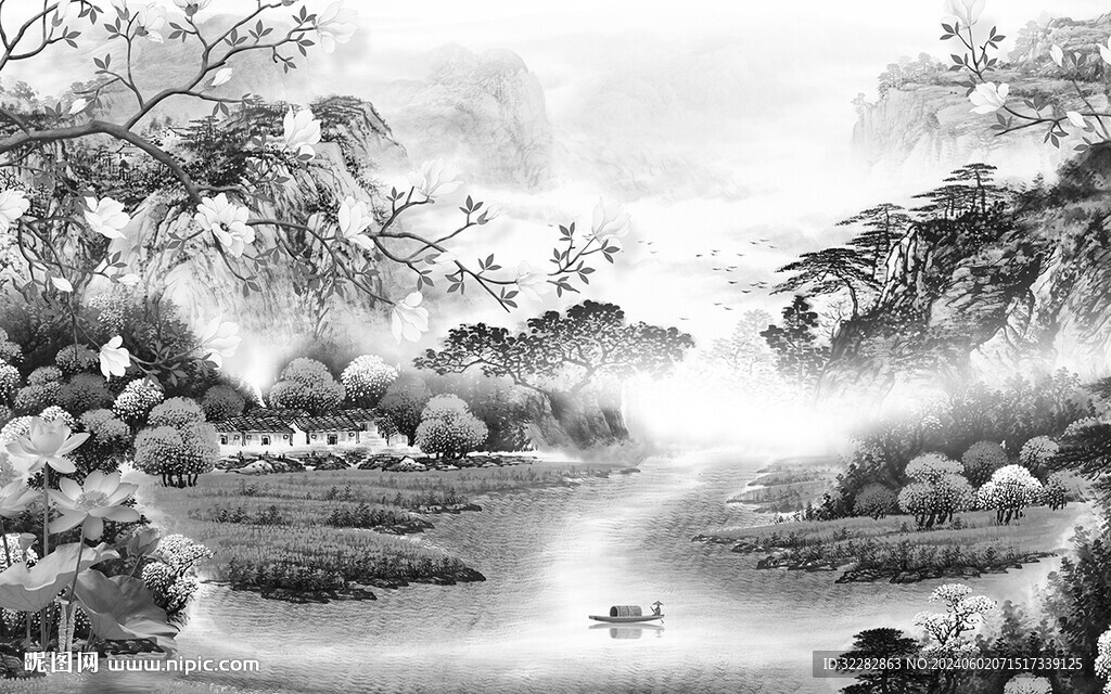 別墅 高檔灰色山水 TiF分層